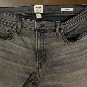 Flint and Tinder Stretch Selvage Denim - Slim
 in Grey 33x30, Made in USA